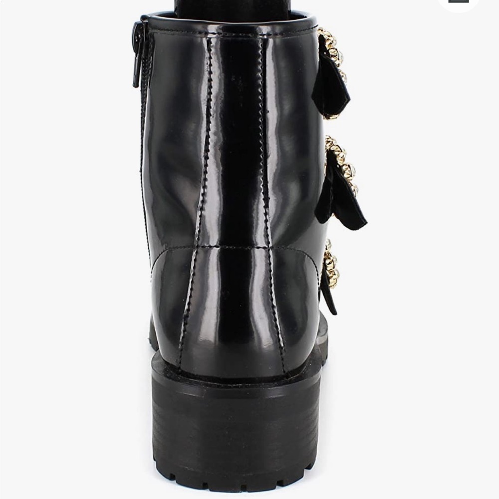 NWOB! Nanette Lepore 9M black iggy embellished buckle boots. - Picture 5 of 11